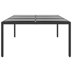 Table de jardin Noir - Métal - Polyrotin - 200 x 75 x 200 cm