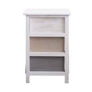 Table de chevet RE4161 Blanc - Bois massif - 27 x 56 x 37 cm