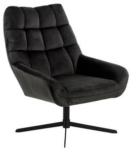 Fauteuil Pralar Imitation chêne marron-noir