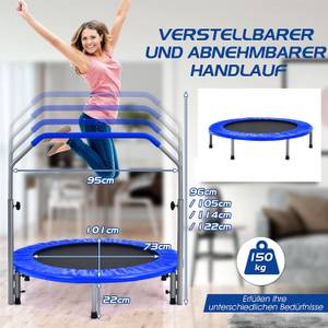 Mini Trampolin TW10009BL Blau - Kunststoff - 101 x 122 x 101 cm