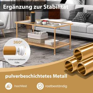 Glastisch TH32755SP Gold - Glas - 50 x 46 x 90 cm