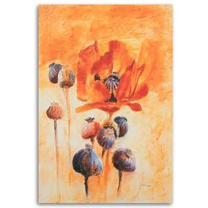 Leinwandbild Orange Blumen 40 x 60 cm