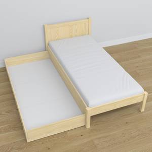 Einzelbett N02 mit Schublade Hellbraun - 90 x 200 cm