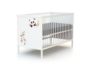 Babyzimmer Bett und Wickelkommode Weiß - Holzwerkstoff - 82 x 82 x 0 cm