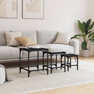 Couchtische 3er Set D749 Schwarz