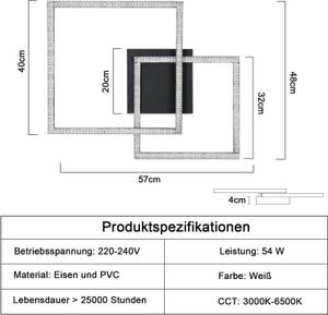 LED Deckenleuchte Beatrice Schwarz