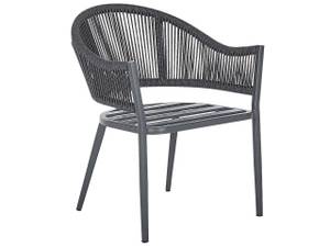 Chaise de jardin MILETO Gris - Métal - 55 x 77 x 46 cm