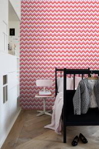 papier peint chevrons 7040 Rouge