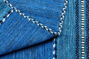 Kansas moderner Teppich Blau - Textil - 200 x 1 x 140 cm