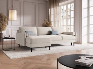 Schlaf-Ecksofa + Box SCOTT 5 Sitzplätze Beige