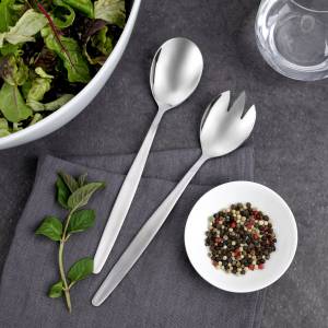 NIROSTA Salatbesteck 24 cm aus Edelstahl Grau - Metall - 5 x 3 x 24 cm