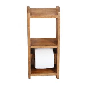 Toilettenpapierhalter Latina Braun - Massivholz - 16 x 40 x 10 cm