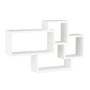 Wandregal Cube freischwebend Weiß - Holzwerkstoff - 69 x 42 x 12 cm