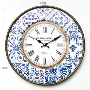 Horloge murale Alaterno Blanc - Bois manufacturé - 5 x 50 x 50 cm