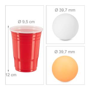 Bierpong Becher Set mit Bällen Blau - Rot - Weiß - Kunststoff - 10 x 12 x 10 cm