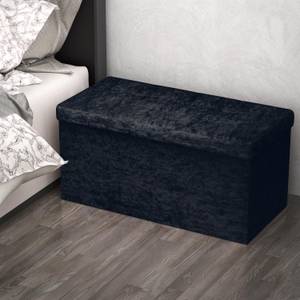 Sitzbank Sitzhocker Sitzwürfel Fußhocker Schwarz - Textil - 10 x 45 x 85 cm