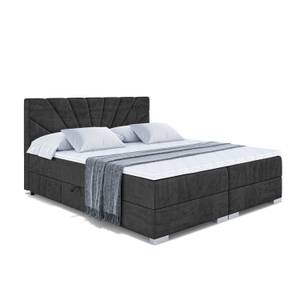 Boxspringbett MILTIO Schwarz - Breite: 180 cm - H4