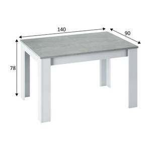 Table a manger extensible KENDRA - Recta Gris - Bois manufacturé - Matière plastique - 90 x 78 x 140 cm