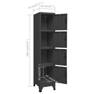 Armoire à casiers 294428-4 Anthracite