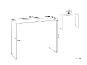 Konsolentisch KENDALL Glas - 90 x 75 x 30 cm