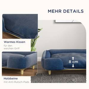 Hundesofa D04-261V00DB Blau - Textil - 66 x 24 x 96 cm