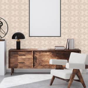 Retrotapete Grafisch Modern Beige - Cremeweiß - Grau