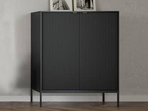 Highboard LIOUBA Schwarz - Holzwerkstoff - 39 x 125 x 104 cm