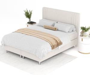 Boxspringbett Casone Beige - Breite: 180 cm