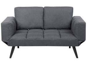 2-Sitzer Sofa BREKKE Schwarz - Dunkelgrau - Grau