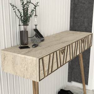 Konsolentisch mit Granit Optik Beige - Holzwerkstoff - 120 x 90 x 36 cm