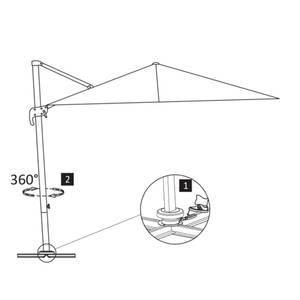 Sonnenschirm 297142 Grau - Metall - 300 x 268 x 400 cm