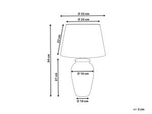 Tischlampen BELUSO Blau - Weiß - Porzellan - 32 x 54 x 32 cm