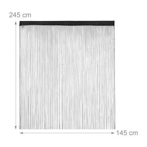 1 x Fadenvorhang schwarz 145x245 cm Schwarz - Textil - 145 x 245 x 1 cm