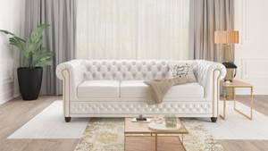 Chesterfield Perry Sofa 3 Sitzer Weiß