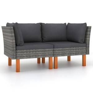 Ecksofas 2er Set V876 Grau - Massivholz - 65 x 67 x 65 cm