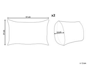 Kissen 2er Set BEEL 50 x 30 cm - Anzahl Teile im Set: 2