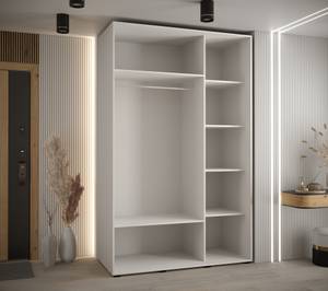 ARMOIRE À PORTES COULISSANTES DAVOS 12 Noir - Blanc - Largeur : 150 cm