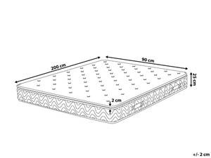 Matratze JOY Grau - Weiß - Bambus - 90 x 25 x 200 cm