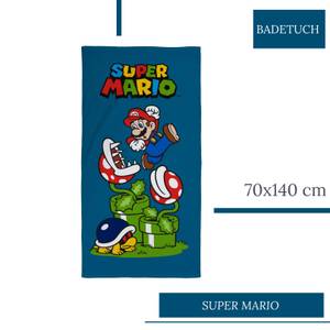 Bade-/ Strandtuch Super Mario Textil - 70 x 140 x 1 cm