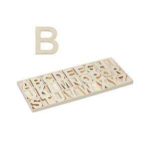 XL Holzbuchstaben Set 104 tlg. Beige - Holzwerkstoff - 41 x 2 x 18 cm
