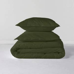 Basic housse couette 200x200 Olive verte Vert - Textile - 200 x 200 x 200 cm