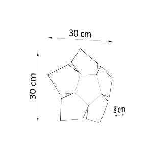 Wandleuchte Penta Schwarz