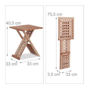 Table d’appoint pliante bois noyer Marron - Bois manufacturé - 33 x 41 x 33 cm