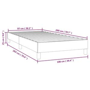 Bettgestell 3016024-3 Schwarz - Cremeweiß - Breite: 100 cm