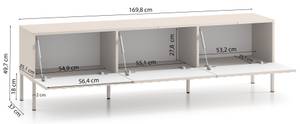 TV-Lowboard DERRIVA Beige - Holzwerkstoff - 170 x 50 x 37 cm