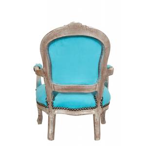 Fauteuil baroque LOUIS XVI Bleu clair - 51 x 50 cm