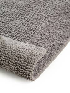 Badematte Loops Grau - Naturfaser - 60 x 1 x 100 cm