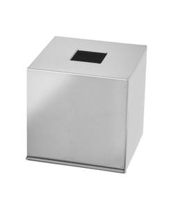 Kosmetiktücherbox  PureCare Luxus Silber - Metall - 13 x 13 x 13 cm