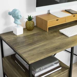 Schreibtisch FWT61-N Braun - Holzwerkstoff - 118 x 75 x 48 cm