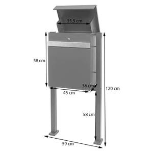 Paketkasten mit Standfuß K41 Anthrazit - Braun